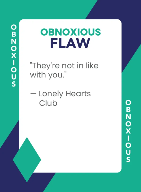 Lonely Hearts Club — Dramanoes flaw card