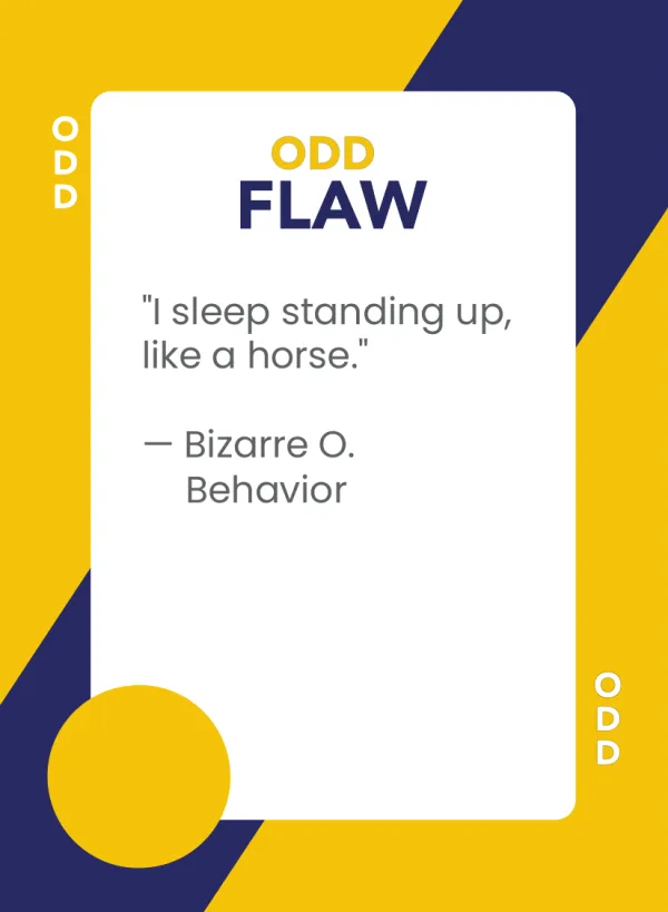 Bizarre O. Behavior — Dramanoes flaw card