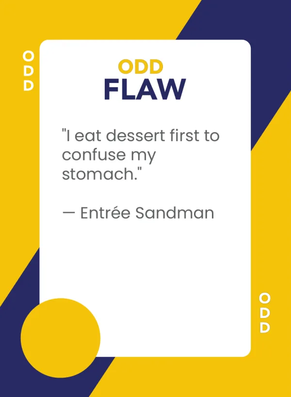 Entrée Sandman — Dramanoes flaw card