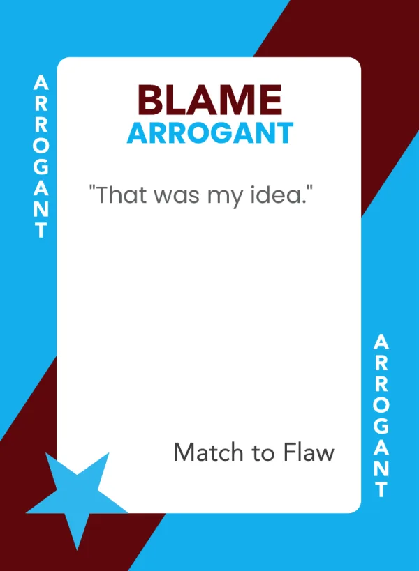 That was my idea. — Dramanoes blame card