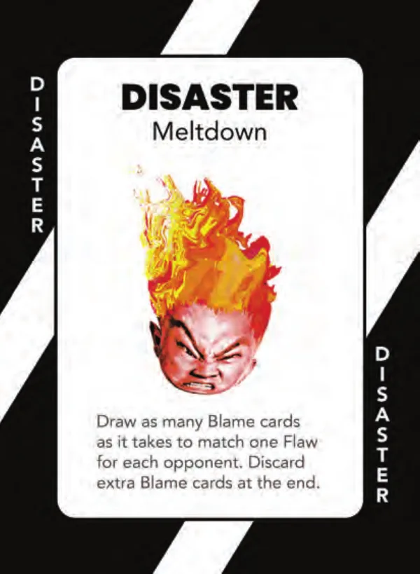 Meltdown — Dramanoes disaster card