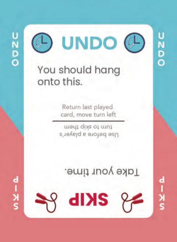 “You should hang onto this.” / “Take your time.” — Dramanoes annoy card