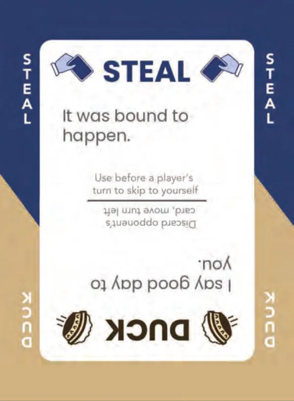 “It was bound to happen.” / “I say good day to you.” — Dramanoes annoy card