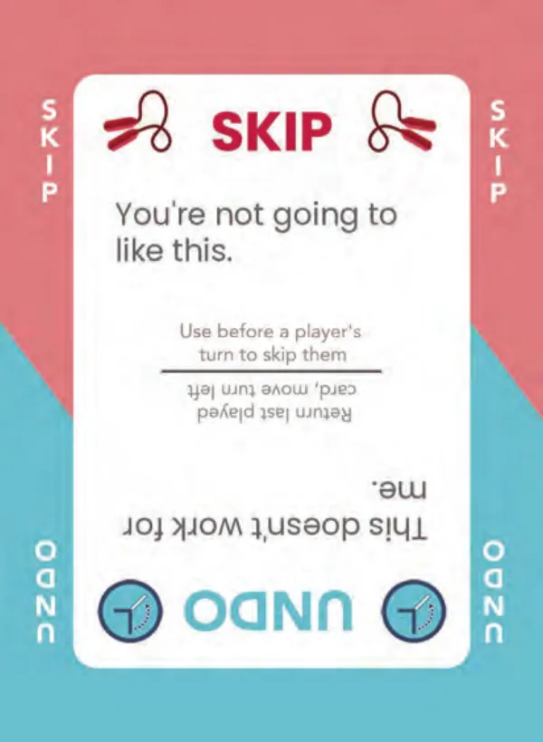 “You're not going to like this.” / “This doesn't work for me.” — Dramanoes annoy card